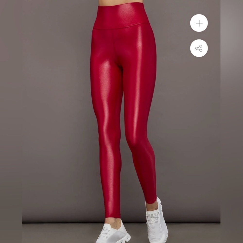 Carbon38 Shiny Red Leggings